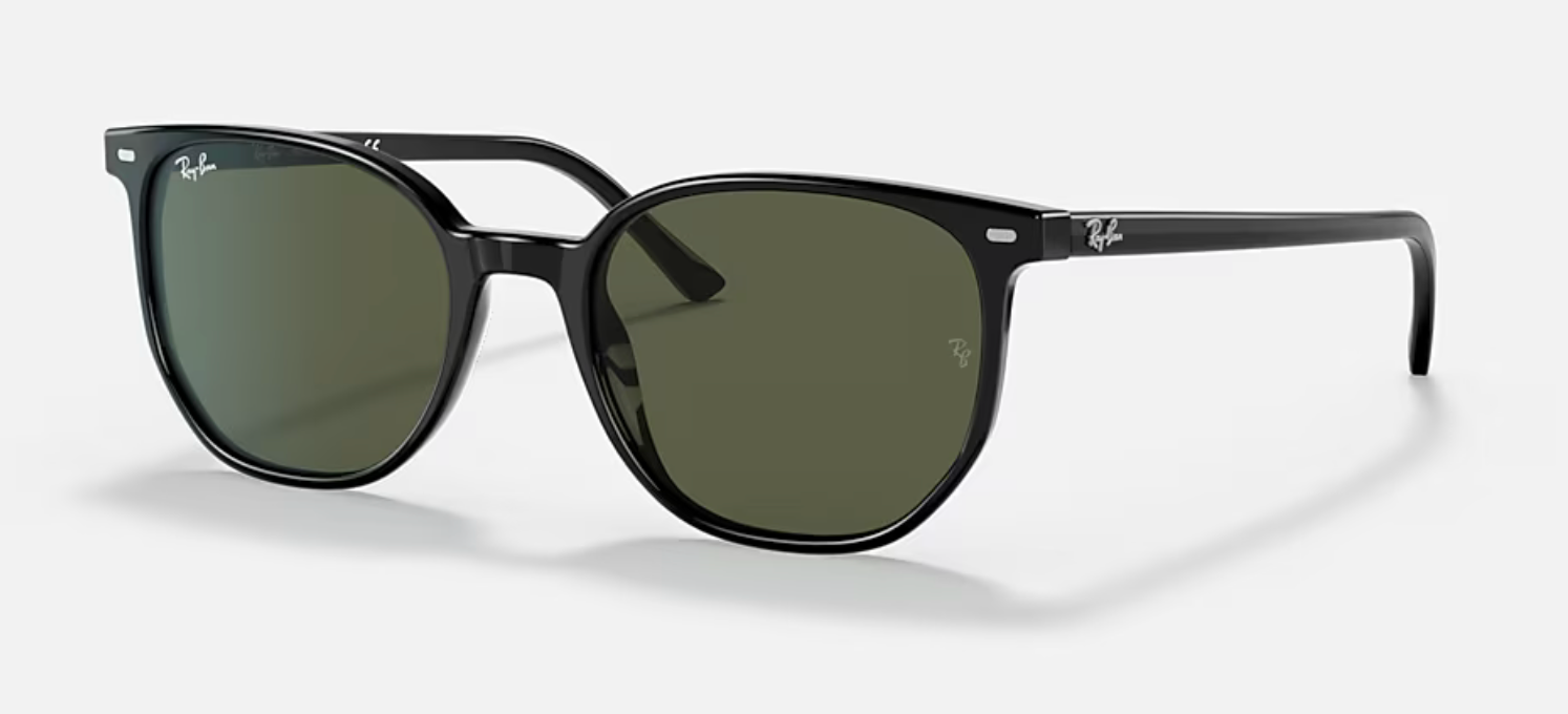 RAY-BAN ELLIOT, 0RB2197, 901/31 Polished Black, 52